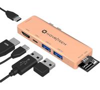 Usb C Hub Adaptateur Hdmi 7-En-2 Mini Dongle Pour Gold Macbook Air 2020 M1 2019 2018, Dock Station Dock, Uhs-Ii Sd/Micro Sd Reader, Thunderbolt 3 100W Power Delivery, Usb C Data, 2X Usb 3.0[Z646]