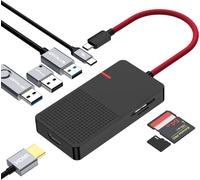 USB C Hub Adaptateur multiport 7-en-1 USB C PC Portable Station d'accueil avec 4K HDMI 3 Ports USB 3.0 TF/SD 100W PD Chargeur