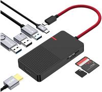 USB C Hub Multiport Adapter 7-in-1 USB C Laptop Docking Station with 4K HDMI 3 Ports USB 3.0 TF/SD 100W PD Charger-Plug and Play for MacBook Pro air HP XPS Steam Deck Dell