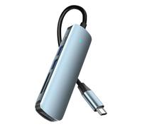 USB C Hub | Répartiteur USB C Portable,Dispositif 6-en-1 Transmission Données pour Technophiles Utilisateurs d'Ordinateur Portable Maison Bureau Café