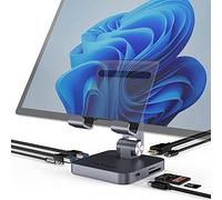 USB C Hub Stand pour iPad Pro, Hopday 8 in 1 Station d'accueil pour MacBook Pro/Air (4K HDMI, USB 3.0, 60W PD, Audio 3,5 mm, SD/TF) Adaptateur USB C Pliable pour PC, Laptop, Tablette, téléphone