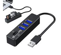 USB C Hub - Station d'amarrage | USB C Hub pour PC | Adaptateur multiport USB Portable avec 3 Ports USB2.0, Lecteur de Carte TF, Plug & Play, connecteur ABS léger pour de données Rapide