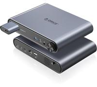 Usb C Hub With Boîtier M.2 Ssd, 10 In 1 Usb C Docking Station Fits M.2 Nvme/Sata Ssd, 10Gbps Usb-A, 10Gbps Usb-C, 4K@60Hz Hdmi, 100W Pd, Ethernet, 3.5Mm Audio Jack, 2 X Usb A 2.0