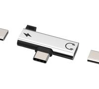 Usb C Jack (2-In-1) Dac Dual Type-C Plug To Earphone Cable Earphone Charger Adapter Audio Headphone Compatible For Apple Iphone 15 Pro Max Plus Ipad Air Mini Huawei Xiaomi Aux Cable