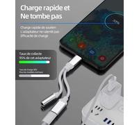 Usb C Jack To 3.5 Mm Earphone Adapter (2 In 1) Headphone Charger Cable Earphone Aux Audio Cable Compatible For Apple Iphone 15 Pro Max Plus Ipad Xiaomi Huawei Car Auxiliary Adapter