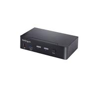 StarTech.com USB C KVM Switch, 2 Port DisplayPort KVM w/ 4K 60Hz UHD HDR Video, 3.5mm Audio, USB Type C KVM Switch, 4x USB HID and 2x USB A 3.2 Gen 1 5Gbps Hub, Thunderbolt 3/4 Compatible - Hot...