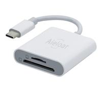 USB C Lecteur de Carte SD, Aieloar 2-en-1 Micro SD Adaptateur de Carte Mémoire Externe Super Vitesse Simultané à Lire et Écrire