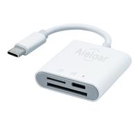 USB C Lecteur de Carte SD,Aieloar 3-en-1 Micro SD Adaptateur de Carte Mémoire Externe Super Vitesse Simultané à Lire et Écrire