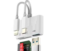 USB C Lightning to Micro SD Card Reader Adapter for Apple iPhone 15 for iPad MacBook Pro Compatible for Samsung USB 3.0 OTG Camera Memory Reader Cable