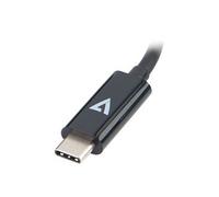 V7 Adaptateur USB-C mâle vers 3 x USB 3.0 femelle, noir, Micro SD, SD/MMC