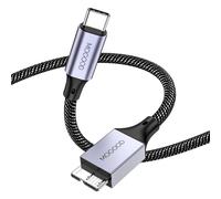 USB C Male to Micro B 3.0 Cable (0.5M), Micro B to USB C Male Cable, Type C to Micro B Cable for Hard Drive Compatible with Toshiba, Seagate, WD External Hard Drive, Galaxy S8/S9/S10, etc