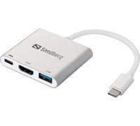 Usb-C Mini Dock Hdmi+Usb Adaptateur Port Hdmi Et Usb 3.0 Vers Usb-C Compatible Avec Windows Et Macos Hub Usb 3.0 Avec Adaptateur Hdmi - Usb-C Débit D'Alimentation Avec Usb-C[Z1492]
