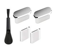 USB C Port Plug Dust Cover - 2-Piece Type-c Dust Plug Cleaning Brush Set | Cell Phone Pllug Protector,for Cellphone Tablet Daily Outdoor Commuting Home Work Pool Travel Gym Office
