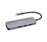 Verbatim Hub multiport USB-C CMH-08 — 8 ports USB 3.2 Gen 1, lecteur de carte SD intégré