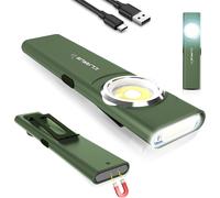 Usb C Rechargeable Cob Work Light, 600 Lumens Mini Flat Edc Flashlight With Magnetic Base And Loop Clip, Suitable For Maintenance, Camping, Hiking, Emergencies