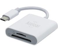 USB C SD Card Reader, 2-in-1 Micro SD External Memory Card Adapter Super Speed Simultaneous Read and Write