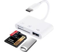 USB C SD Card Reader, Adapter to Micro SD/SDXC/SDHC, USB OTG External Memory Compatible for iPhone 15 Pro, MacBook, Galaxy S20/S21