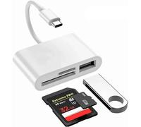 USB C SD Card Reader Micro SD/SD Card Reader OTG Adapter 3 in 1 USB C Card Reader for SD SDHC SDXC RS-MMC MMC-Micro SD Micro SDHC Micro SDXC SD Card Reader
