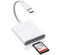 USB C SD Card Reader, Micro SD to Type C OTG Adapter, SD Camera Card Adapter for SDHC SDXC TF Cards Compatible with iPhone 15 Plus Pro Max MacBook Air Pro Galaxy S24 S23