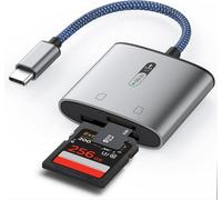 USB C SD Card Reader, SD Card Adapter with Dual Slot, Micro-SD Adapter USB-C Memory Card for Phone 15, Galaxy S23/S22, MacBook Pro/Air etc.