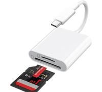 USB C SD Card Reader, USB C SD Card Adapter with Two Card Slots for iPhone 15/iPad/Macbook/Mac/Laptop/Android, USB Type C Memory Card Reader, Reader