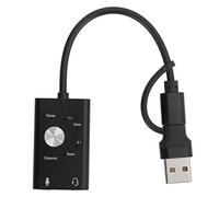 USB C Sound Carte 7.1 Virtual Surround Sound with 3,5 mm Casque Micro Jack 24bit 96KHz Hi Res DAC Adaptateur Externe pour Ordinateur Portable PC Mac PC Portable