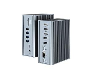 USB C Station d'accueil, 16 en 1 Triple Display Universal Dock pour M1/M2 MacBook Pro/Air (3 * HDMI, 10 Gbps USB-A/C, 100W PD, Gigabit Ethernet, Audio, SD/TF) Para HP, Dell