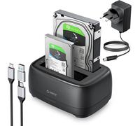 Usb C Station D'Accueil Pour Disque Dur Sata 2,5""/3,5"", 2 Baies Boitier Disque Dur Jusqu'À 40 To, Dock Hdd Ssd Sans Outils, Uasp, Alimentation Et Câble Usb Inclus (Dd28C3)