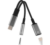 Usb C To 3.5 Mm Audio Headphone Jack Adapter (2 In 1) For Iphone 16 15 Type C Charger Cable Compatible With For Apple Headphone Jack For Ipad Dac Aux Connector Car Aux Splitter