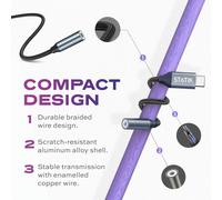 Usb-C To 3.5mm Audio Adapter-Aux To Usb C Headphone Adapter,Premium Headphone Jack Adapter For Usb C Devices,Maximum Audio Quality,High Fidelity Sound