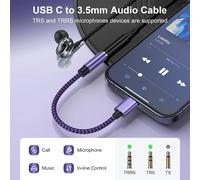Usb C To 3.5mm Audio Usb Type C Headphone Adapter For Galaxy S24 Ultra/S23 Fe/S22/A55/A54/A35/A15/A14 Headphone Aux Type C Audio Jack Adapter For Google Pixel 8a/8/7