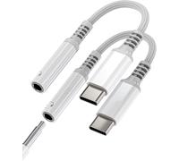 Usb C To 3.5mm Earphone Jack Adapter (Pack Of 2) Dac Aux Audio Cable Wired Headphone Jack For Iphone 16 15 Pro Max Compatible With Galaxy S24 For Apple Type C For Ipad Aux Adapter