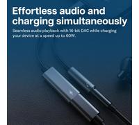 Usb-C To 3.5mm Headphone And Charger Adapter-16bit/60w 2-In-1 Splitter Type-C To Mic Audio Jack Adapter With Quick Charge For Iphone 16 15,Ipad Air/Pro,Galaxy S25 S24 S23 S22