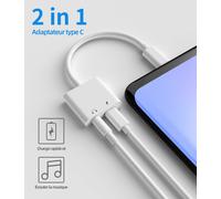 Usb C To 3.5mm Jack Adapter Headphone Charger Connector 2 In 1 For Apple For Iphone 16 15 Compatible With S22 S23 Ultra Type C Audio Earphone Splitter Dual Aux Cable Car