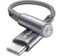 USB C to 3.5mm Jack Adapter,Type C Jack,Auxiliary Audio Adapter for iPhone 16 Pro/16 Plus/15,S24/S23/S22/S21,iPad Pro,Pixel 6/4XL,Grey