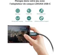 USB C to 3.5mm Jack Adapter,USB C to Headphone Jack Audio Adapter with HiFi DAC Chip Compatible with S22/S21/S20/S10/S9/Note20/Note10,Pixel 6/5/4,iPad,OnePlus7