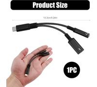 Usb C To 3.5mm Jack Adapter With 60w Fast Charging,2 In 1 Audio And Charging,Hifi Dac,Compatible Type-C Devices Without Headset Port,Simultaneous Headphone Jack And Power Supply