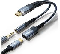 Usb C To 3.5mm Jack Adapter With Quick Charge Pd 100w,Type C Usbc To Aux 2 In 1 Earphone Headphone Audio Adapter Compatible With Iphone 16 15 Pro Max,Galaxy S25 S24,Mac Macbook.[G37]