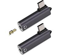 Usb C To 3.5mm Jack Earphone Adapter (Pack Of 2) For Iphone 16 15 Pro Max Compatible With Galaxy S24 S23 Earphone Type C Jack For Ipad Headphone For Apple Dac Aux Audio Headphones Connector