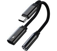 Usb C To 3.5mm Jack Headphone Adapter,2 In 1 Usb C 3.5mm Plug Adapter And Charger,Usb Type C Audio Adapter With Dac For Pad Pro2018/2020 Galaxy S23/S22 Ultra,Pixel Huawei