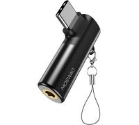 Usb C To 3.5mm Jack,Type C Headphone Adapter Right Angle Auxiliary Microphone Dongle Audio High Resolution Dac Chip Compatible With Galaxy S24 S23 S22 Ultra S20 Fe A53 Note 20 Pixel 7.[G28]