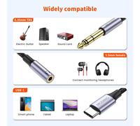 Usb C To 6.35mm Trs 2m,Professional Usb C To 6.35mm Auxiliary Stereo Audio Adapter For Audio,Recording And Listening To Google Pixel 4xl,Galaxy Note 10+/S20+