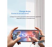 Usb C To Audio Jack Adapter (2in1) For Apple Iphone 16 Earphone Charger Socket Splitter For Ipad Headphone Aux Cable Connector Compatible With Dual Splitter Android Phone Device