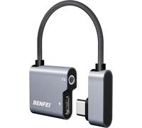 USB C to Audio Jack Adapter with 60W Fast Charging,USB-C to 3.5mm Female Headset,Compatible with iPhone 15 Pro Max/15 Pro/15,Galaxy S24/S23/S22/S21 Ultra,iPad Pro