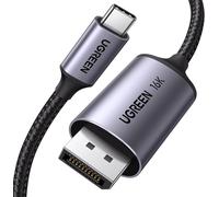 USB C to DisplayPort 2.1 Cable 16K 30Hz 8K 60Hz 4K 240Hz 80Gbps Compatible with Macbook M4 M3 M2 iPad Pro iPhone 16 Plus Pro Max 15 Galaxy S24 S23 Type C Cable DP2.0 Thunderbolt 4 3(2M)