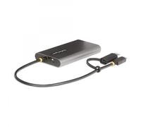 StarTech.com Adaptateur USB-C vers Double HDMI - USB-C ou A vers 2x HDMI - 4K 60Hz - 100W Power Delivery Pass-Through - Adaptateur Vidéo avec Câble Intégré de 30cm - Convertisseur USB-C vers HDMI pour PC Portable