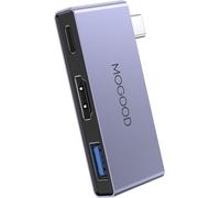 USB C to HDMI Adapter 4K@60Hz, 3 in 1 USB C Hub with HDMI, Multiport Type C Adapter with 100W PD Charging and USB 3.0 for MacBook Air/Pro, Laptop, Chromebook, Surface etc