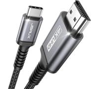 USB C to HDMI Cable 4K 1M,USB Type C HDMI Cable 4K UHD (for Thunderbolt 3) for MacBook Pro 2018/2017,iPad Pro 2018/Air 2020,Samsung Galaxy S20/S10,Surface Book 2,Huawei P40 etc.