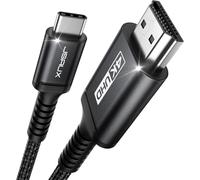 USB C to HDMI Cable 4K 1M,USB Type C HDMI Cable 4K UHD (Thunderbolt 3 Compatible) for MacBook Pro 2018/2017,iPad Pro 2018/Air 2020,Samsung Galaxy S20/S10,Surface Book 2,Huawei P40 Black