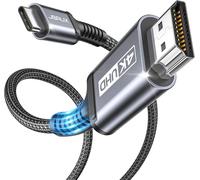 USB C to HDMI Cable 4K 2M,USB Type C HDMI Cable 4K UHD (for Thunderbolt 3) for MacBook Pro 2018/2017,iPad Pro 2018/Air 2020,Samsung Galaxy S20/S10,Surface Book 2,Huawei P40 etc.